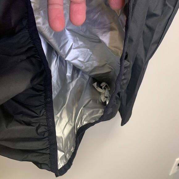 HOTSUIT Sauna Sweat Wind Jacket Reflective Black‎ White Spellout Large - Picture 5 of 14